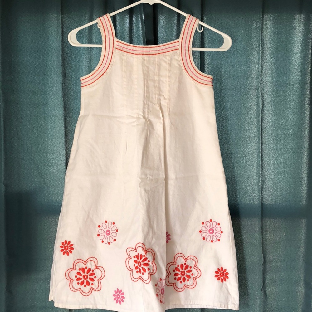 Girls White Floral Dress